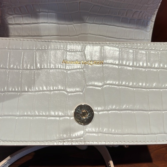 Alexander McQueen Croc Embossed Leather Satchel - Picture 6 of 12